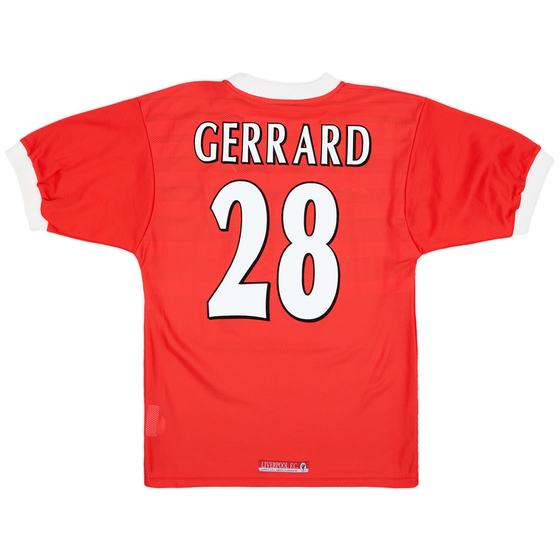 1998-00 Liverpool Home Shirt Gerrard #28 - 9/10 - (S)