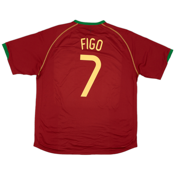 2006-08 Portugal Home Shirt Figo #7 - 8/10 - (XL)