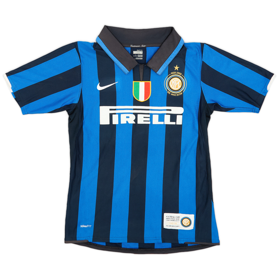 2007-08 Inter Milan Centenary Home Shirt #7 - 7/10 - (L.Boys)