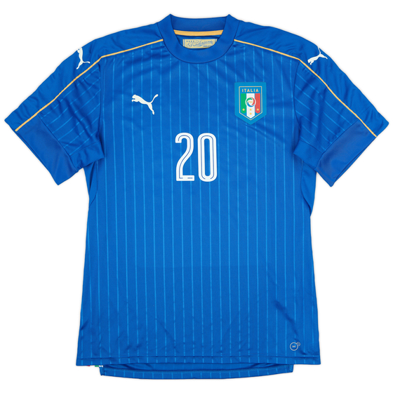 2016-17 Italy Player Issue Home Shirt #20 - 5/10 - (L)