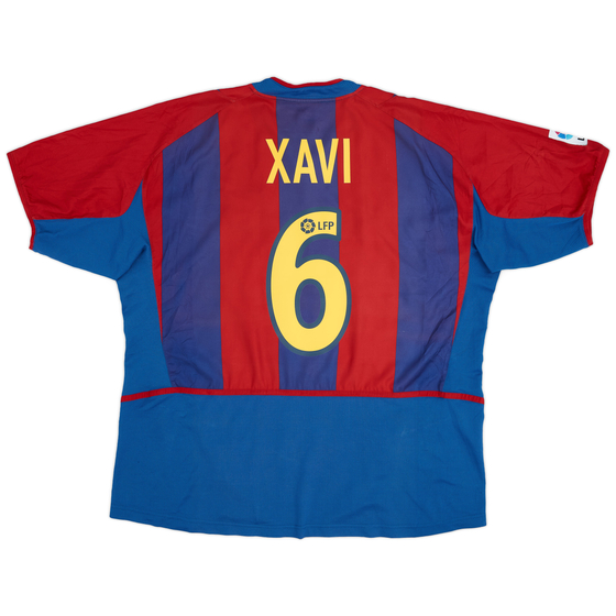 2002-03 Barcelona Home Shirt Xavi #6 - 7/10 - (XL)