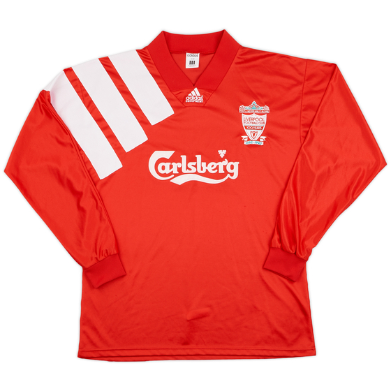 1992-93 Liverpool Player Issue Centenary Home L/S Shirt - 9/10 - (L/XL)