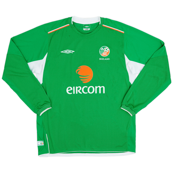 2004-06 Ireland Home L/S Shirt - 5/10 - (L)