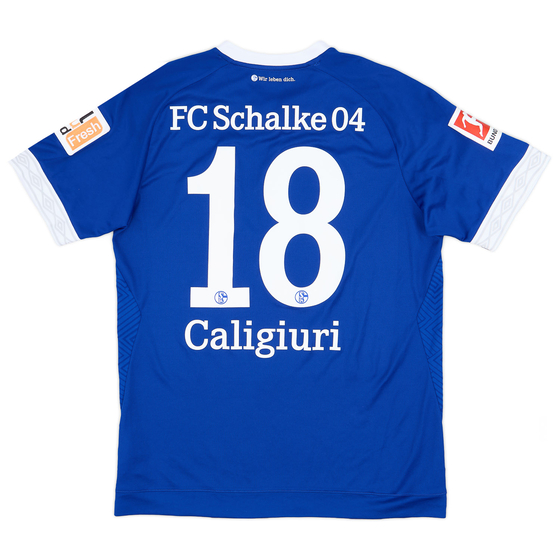2018-19 Schalke Home Shirt Caligiuri #18 - 8/10 - (M)