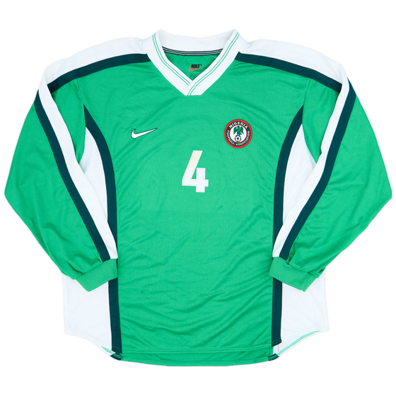 1998 Nigeria Player Issue Home L/S Shirt #4 - 8/10 - (XL)