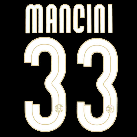 2008-09 Inter Milan Home Mancini #33 Name Set