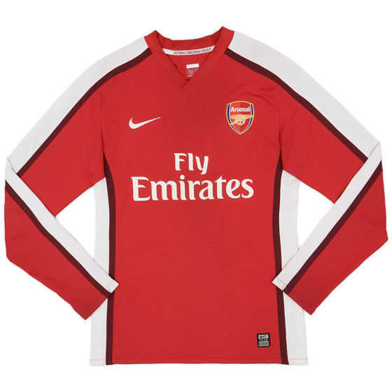 2008-10 Arsenal Player Issue Home L/S Shirt - 7/10 - (M)