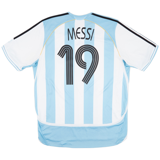 2005-07 Argentina Home Shirt Messi #19 - 9/10 - (XL)