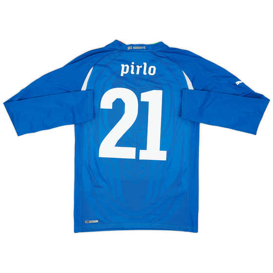 2010-12 Italy Home L/S Shirt Pirlo #21 - 6/10 - (L)