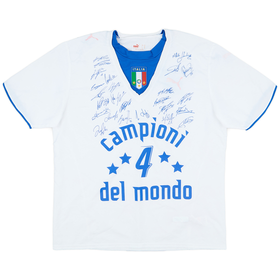 2006 Italy 'Campioni del Mondo' 'Signed' Away Shirt - 4/10 - (XL)