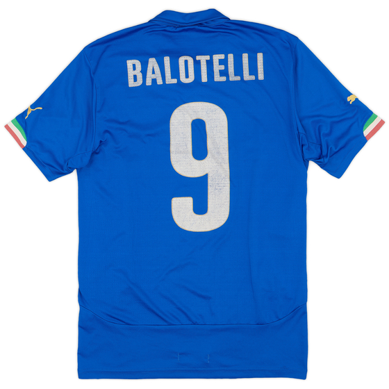 2014-15 Italy Home Shirt Balotelli #9 - 4/10 - (M)