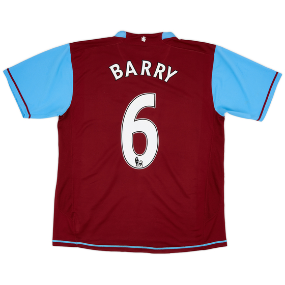 2007-08 Aston Villa Home Shirt Barry #6 - 9/10 - (L)