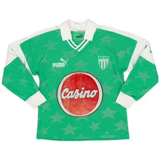 1991-92 Saint Etienne Home L/S Shirt - 7/10 - (S.Boys)