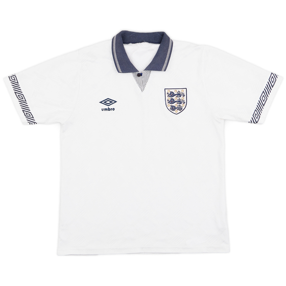 1990-92 England Home Shirt - 8/10 - (S)