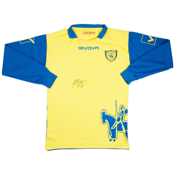 2012-13 Chievo Verona Signed Home L/S Shirt - 8/10 - (M)
