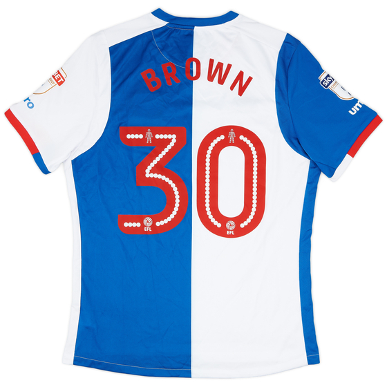 2016-17 Blackburn Match Issue Home Shirt Brown #30