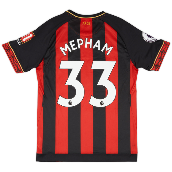 2018-19 Bournemouth Match Issue Home Shirt Mepham #33