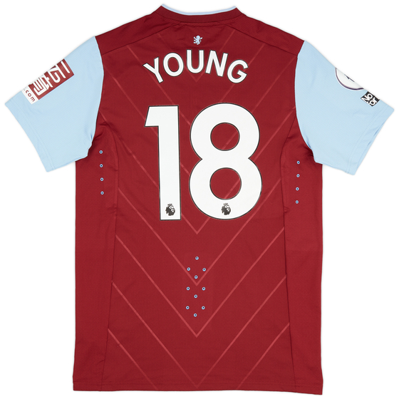 2022-23 Aston Villa Match Issue Home Shirt Young #18