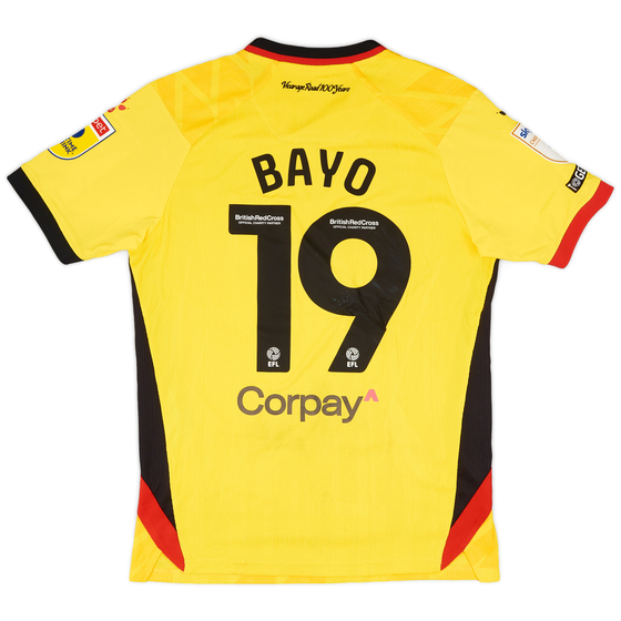2022-23 Watford Match Issue Home Shirt Bayo #19