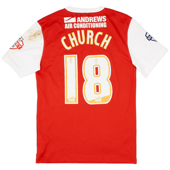 2014-15 Charlton Match Worn Home Shirt Church #18