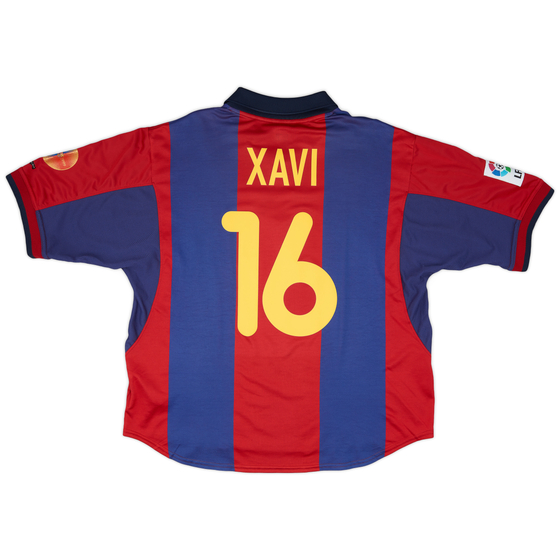 2000-01 Barcelona Home Shirt Xavi #16 - 8/10 - (XL)