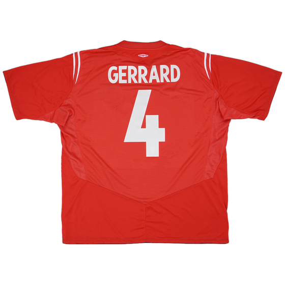 2004-06 England Away Shirt Gerrard #4 - 8/10 - (3XL)