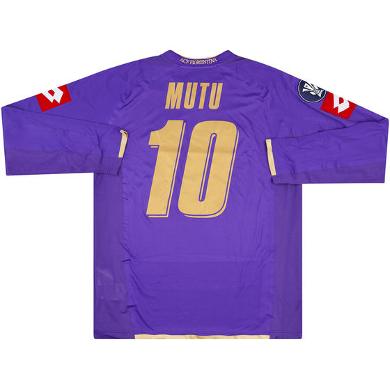 2007-08 Fiorentina Match Issue UEFA Cup Home L/S Shirt Mutu #10