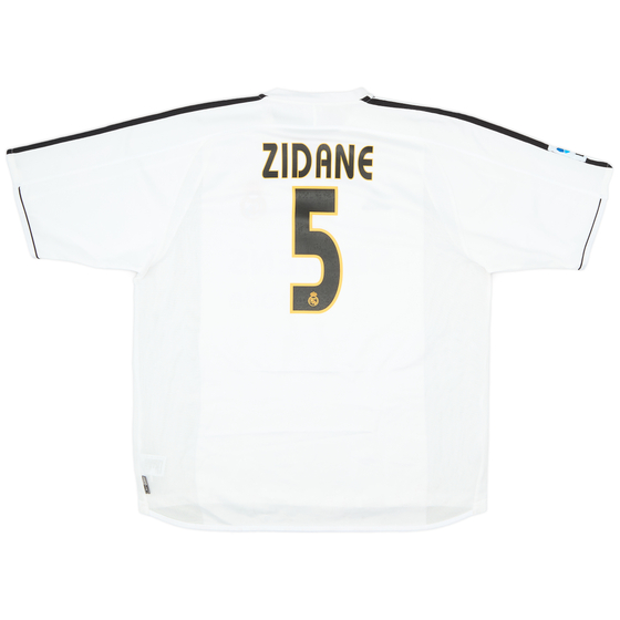 2003-04 Real Madrid Home Shirt Zidane #5 - 8/10 - (XL)
