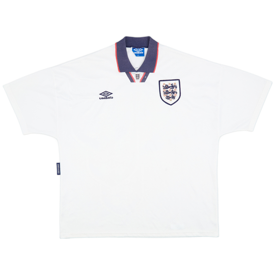 1993-95 England Home Shirt - 7/10 - (XXL)