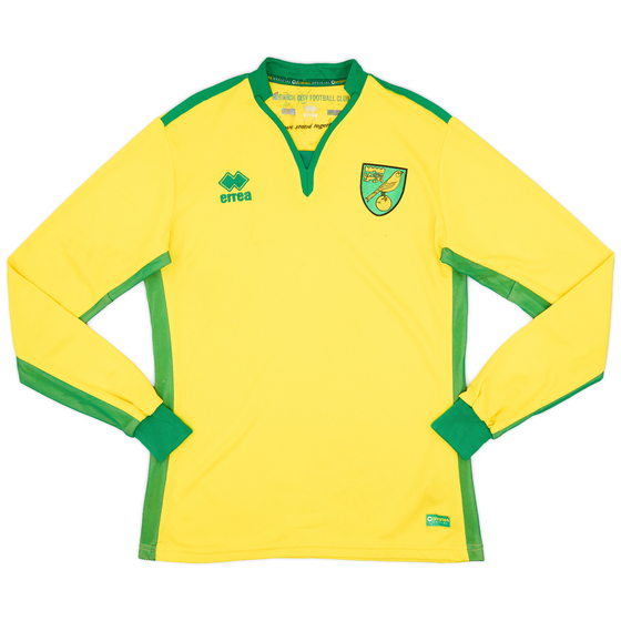 2016-17 Norwich Home L/S Shirt - 5/10 - (L)