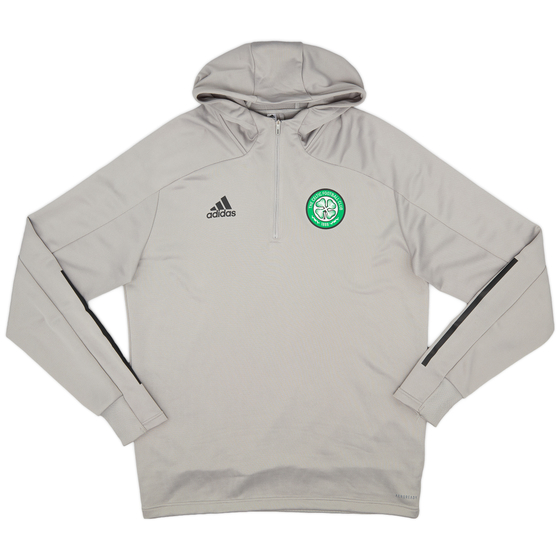 2020-21 Celtic adidas 1/4 Zip Hooded Training Top - 9/10 - (L)