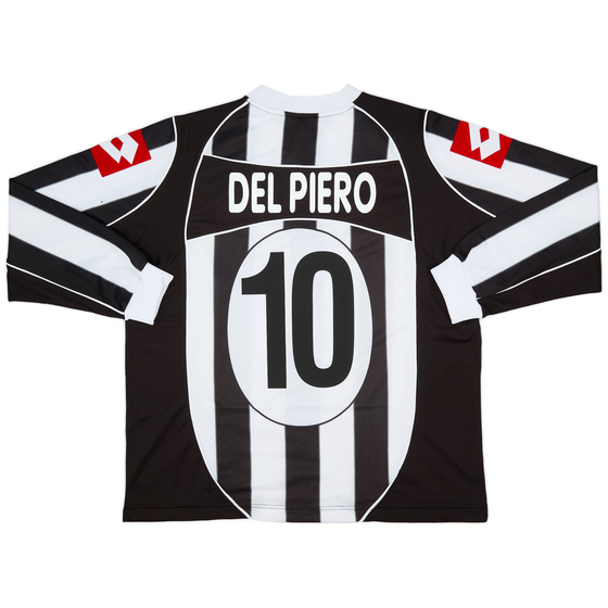 2002-03 Juventus Home L/S Shirt Del Piero #10 - 9/10 - (XXL)