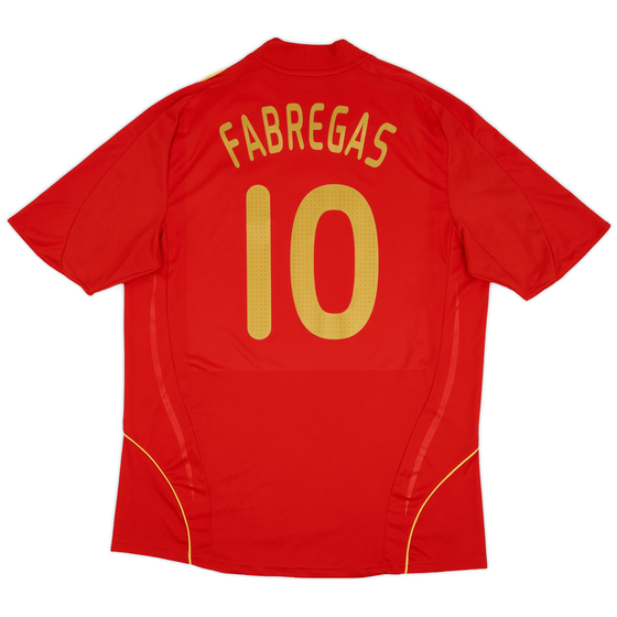 2007-09 Spain Home Shirt Fabregas #10 - 9/10 - (XL)