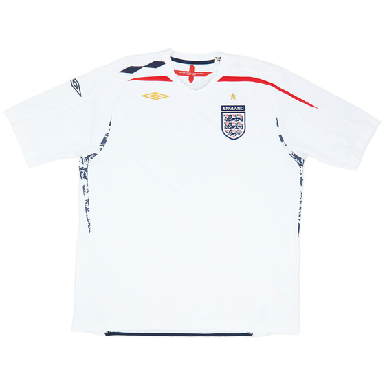 2007-09 England Home Shirt - 7/10 - (XXL)