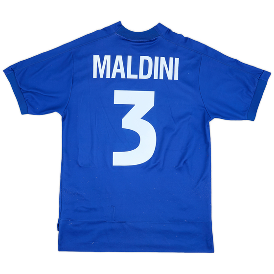 1998-99 Italy Home Shirt Maldini #3 - 6/10 - (S)