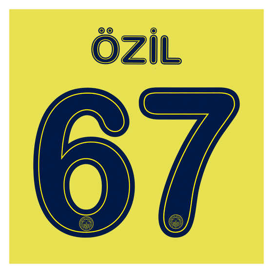 2020-21 Fenerbahce Özil #67 Home Domestic Name Set