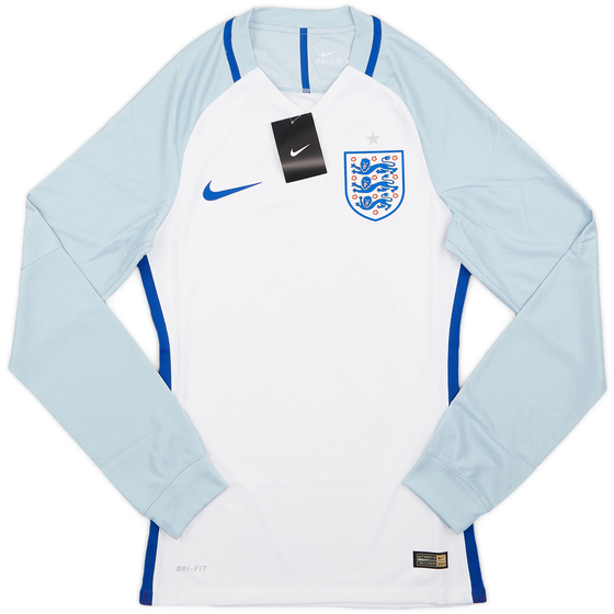 2016-17 England Player Issue Home L/S Shirt (S)