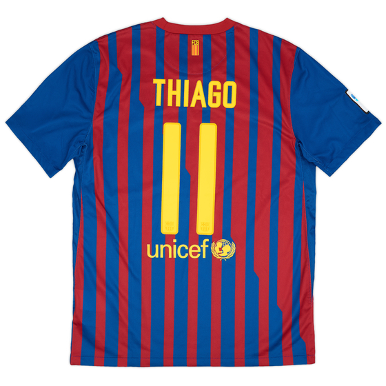 2011-12 Barcelona Home Shirt Thiago #11 - 9/10 - (L)