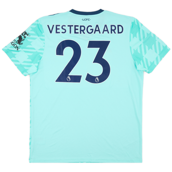 2021-22 Leicester Match Issue Away Shirt Vestergaard #23