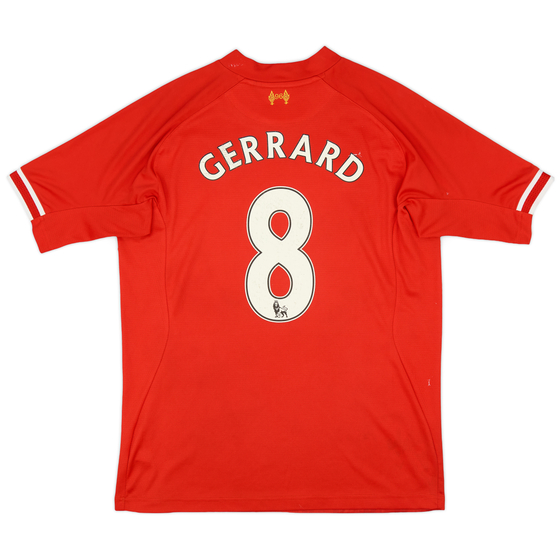 2013-14 Liverpool Home Shirt Gerrard #8 - 5/10 - (L)