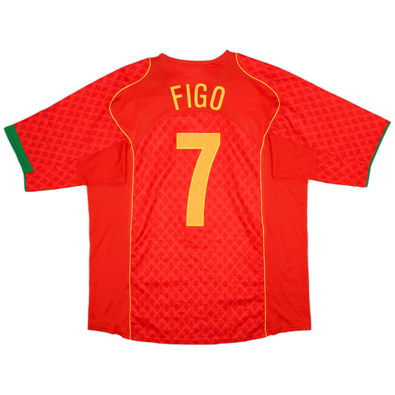2004-06 Portugal Home Shirt Figo #7 - 8/10 - (XL)