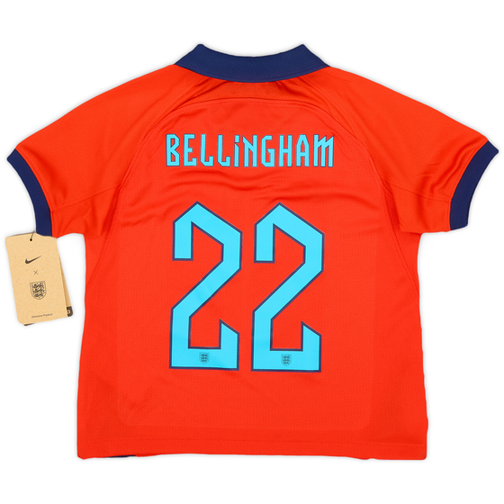 2022-23 England Away Shirt Bellingham #22 (Little Kids)