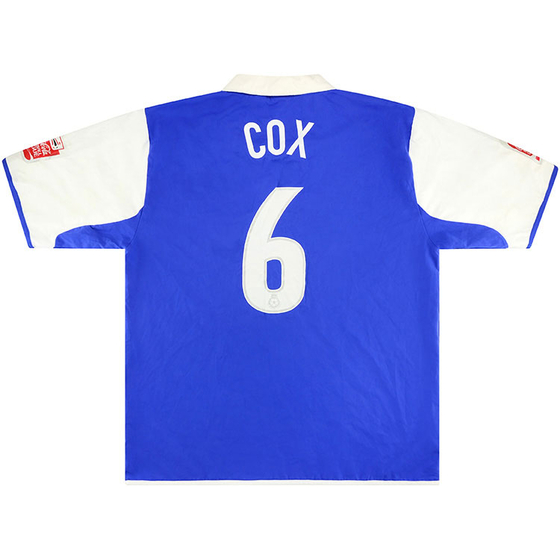 2004-05 Gillingham Match Issue Home Shirt Cox #6