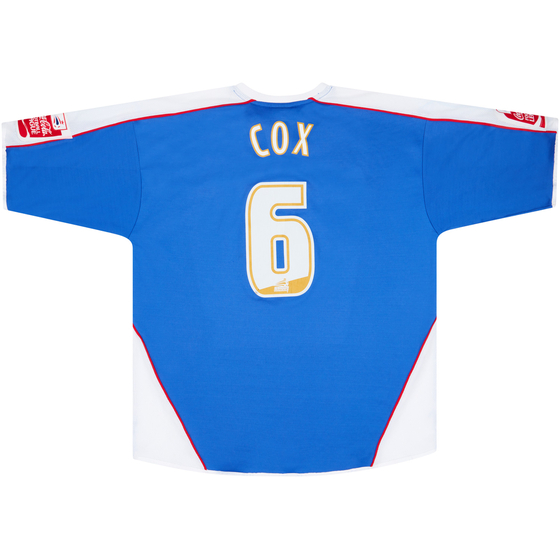2005-06 Gillingham Match Issue Home Shirt Cox #6