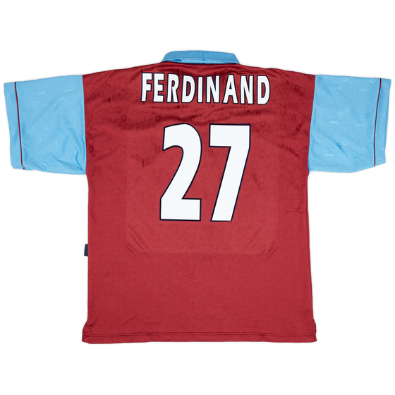 1995-97 West Ham Centenary Home Shirt Ferdinand #27 - 8/10 - (L)