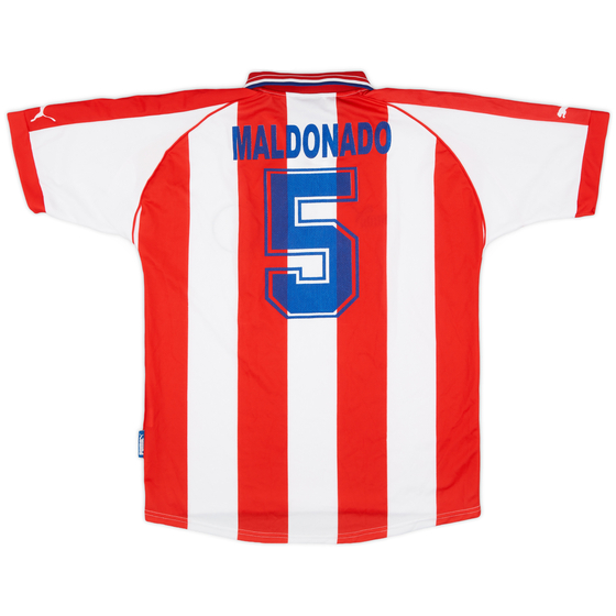2000-02 Paraguay Home Shirt Maldonado #5 - 9/10 - (XL)