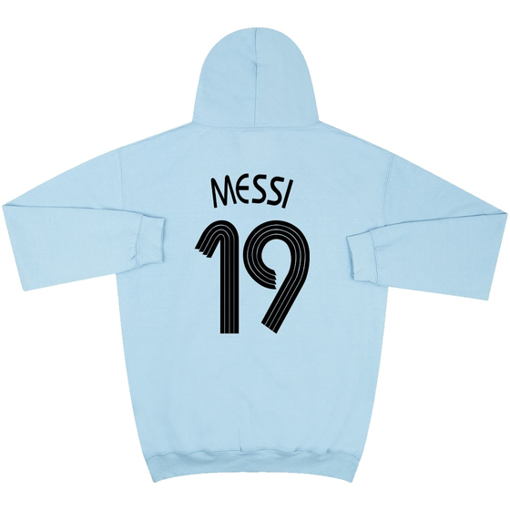 Lionel Messi #19 2006 Argentina Sky Blue Graphic Hooded Top