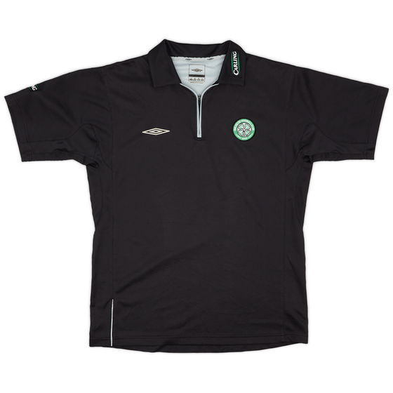 2004-05 Celtic Umbro 1/4 Zip Polo Shirt - 8/10 - (M)