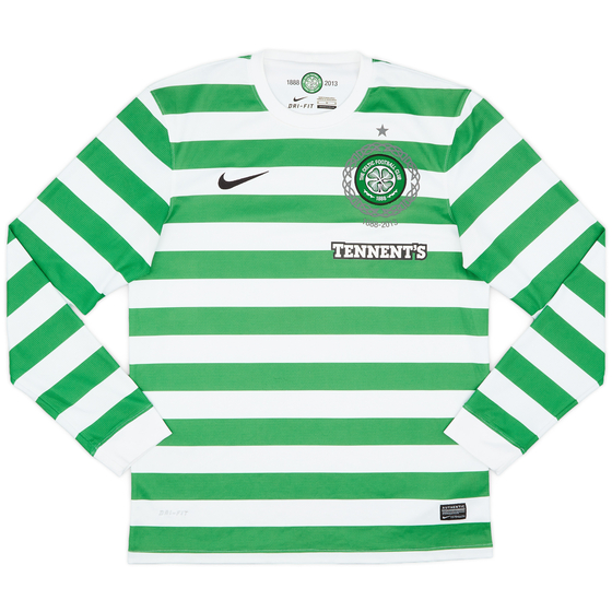 2012-13 Celtic '125th Anniversary' Home L/S Shirt - 9/10 - (M)