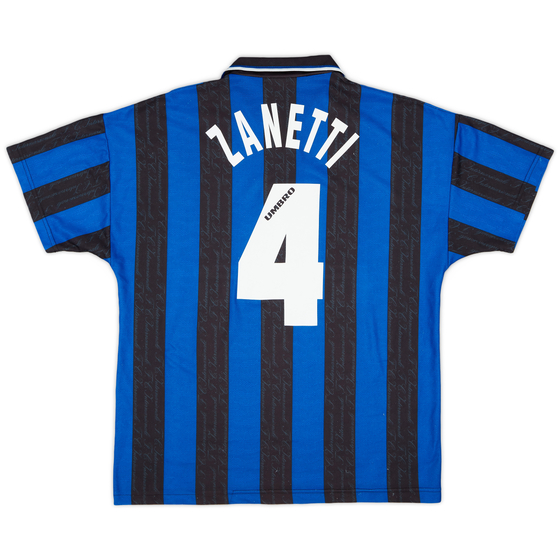 1996-97 Inter Milan Home Shirt Zanetti #4 - 8/10 - (L)
